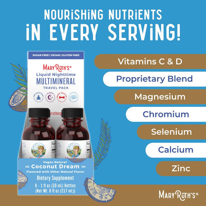 MaryRuth's Liquid Nighttime Multimineral – Key Ingredients: Magnesium Citrate, Calcium, Zinc, Vitamin D3 – Image 13