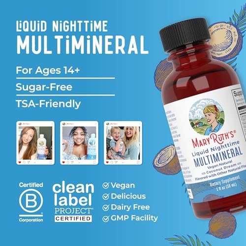 MaryRuth's Liquid Nighttime Multimineral – Magnesium Citrate: Known to help relax muscles and support nervous – Image 16