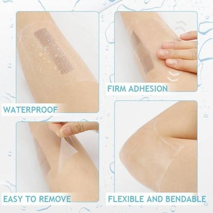 Tattoo Aftercare Waterproof Bandages for Swimming Second Skin Tattoo Cover Up Patch, 50Pcs 3.9×3.9Inch Waterproof Bandages Post Surgical, Wound Seal, Transparent Film Dressing, Clear Band Aids