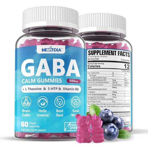 GABA Gummies 500 mg - Sugar-Free Calm – L-Theanine: An amino acid that promotes relaxation without drowsiness, – Image 2