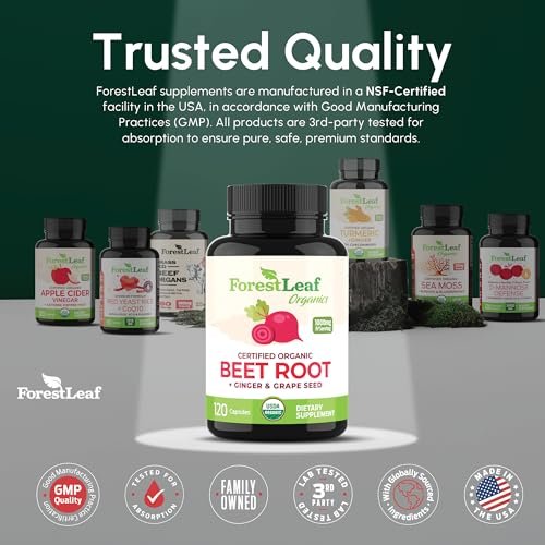 ForestLeaf USDA Organic Beet Root Capsules - – 20:1 High Potency Extract: Each capsule provides the equivalent of – Image 14