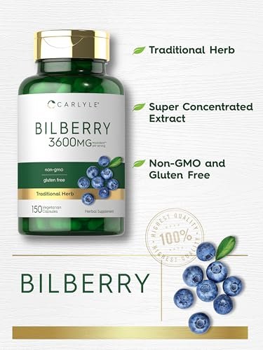 Carlyle Bilberry Extract Capsules | 150 Count | Vegetarian, Non-GMO, Gluten Free Fruit Supplement - görsel 8