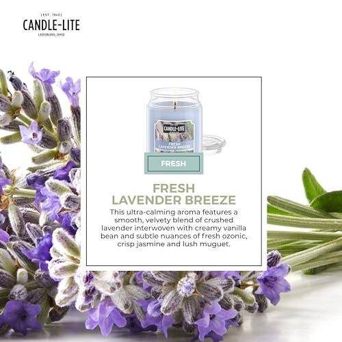 Candle-lite Scented Candle, Fresh Lavender Breeze, 18 oz Jar, 110-Hour Burn Time, Made in USA - görsel 2