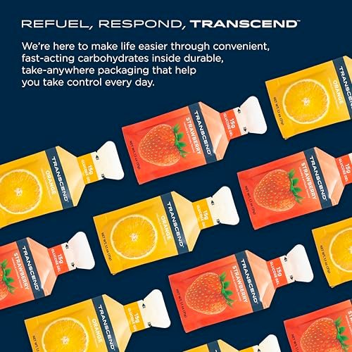 Transcend Foods Strawberry + Orange Gels (1.1 oz, Pack of 10) Fast-Acting Carb Gel – Caffeine Free, Gluten Free - görsel 2