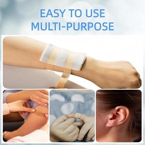 NBLEISHI Hypoallergenic Soft Paper Medical Tape, 1/2inch X 10.94Yards (6 Rolls), Self Adhesive Tan Surgical Tape, Breathable and Medical Grade, Perfect for Sensitive Skin Wound Care, Individually Pack - görsel 11