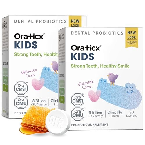 Oratcx Kids Dental Probiotics for Strong Teeth, Healthy Smile, 8 Billion CFU Probiotics for Oral Health, Yogurt Flavor 2-Pack - görsel 2
