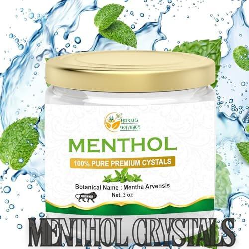 Herbs Botanica Menthol Crystals (Mentha Arvensis), 100% Pure USP Food Grade for Aromatherapy, Cold & Congestion Relief, Salves, Balms, Creams, Soap Making & Cosmetics, 2 oz - görsel 11
