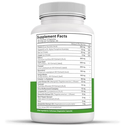NEW AGE AREDS 2 Eye Vitamins - Lutein, – Convenient Daily Dose: Just two capsules per day provide a comprehensive – Image 15