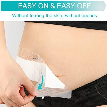 Waterproof Incision Bandages for Large Wounds Knee Hip Replacement Adhesive Island Dressing Bandage Tape Post Surgical Shower Protector, No Glue On Center 4 x 10 Inch (Pack of 14)
