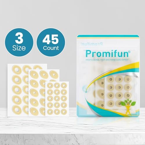 Promifun Corn Cushions for Toes and Feet - Callus Cushions to Protect Sore Spots with Foam Padding - Self-Stick Adhesive Pads - Relief Pain, Pressure and Friction from Shoes (Multi-Size, 45 Count) - görsel 9