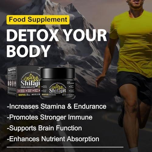 Shilajit Pure Himalayan Resin, Pure Shilajit with 85+ Trace Minerals & Fulvic Acid for Energy and Immune of Men and Women 2.1 OZ (4 Months Supply) - görsel 9