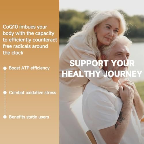 Ubiquinol CoQ10 400mg Softgels with Vitamin E & Omega-3, Max-Absorption Coenzyme Q10, Powerful Antioxidant, Supports Heart Health & Energy-Production, 120 Count, Non-GMO - görsel 12