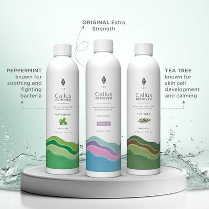 Lee Beauty 8oz Professional Gel Callus Remover for Feet - Tea Tree Fast-Acting Formula, Extra Strength for Cracked Heels & Dead Skin (Pack of 1)
