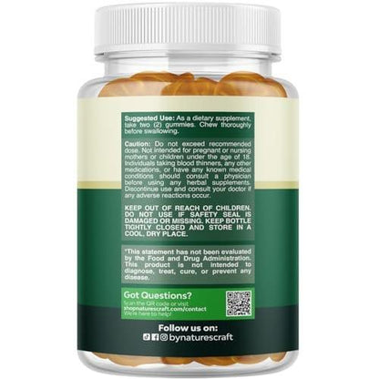 Natures Craft Cleansing Herbal Liver Detox Gummies - Liver Support with Milk Thistle, Artichoke Extract, Turmeric Curcumin & L-Carnitine - Vegan & Non-GMO - Sweet Lemon - 60 Count