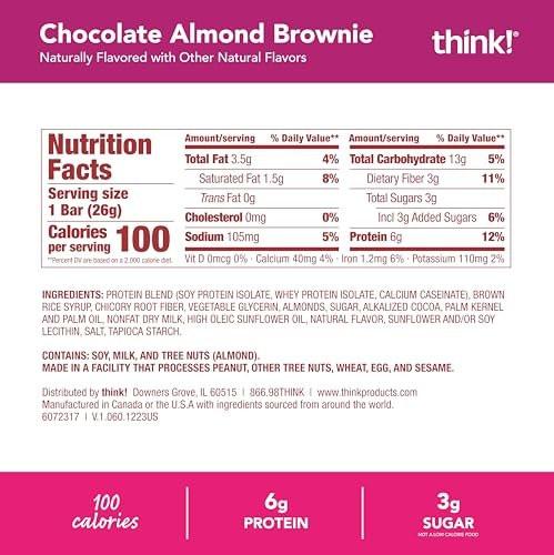 think! Minis, Chocolate Almond Brownie, 15 Count - görsel 10