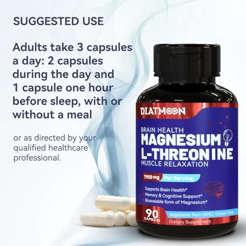 Magnesium L-Threonine, High Absorption Magnesium Supplement, 1900mg Magnesium Threonine, Gluten Free, 90 Vegan Capsules - görsel 10