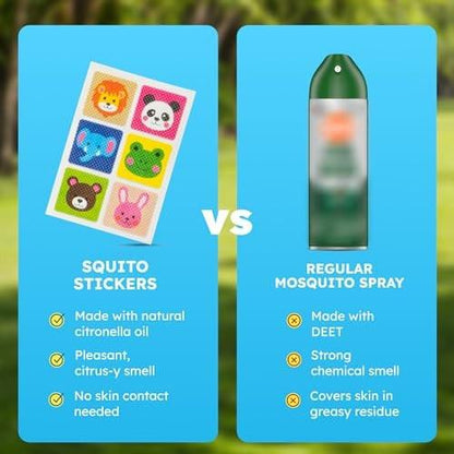 BugMD Squito Stickers Mosquito Repellent Patch Stickers for Kids (78 Stickers), Safe & Effective Insect Repellent Patches for Toddlers, Kids, Camping, Beach & Outdoor Essentials