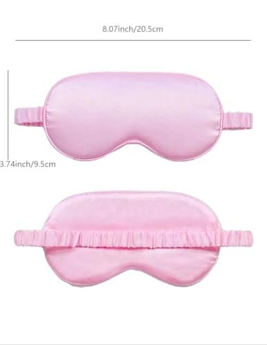 10 Pack Sleep Mask, Silk Eye Mask for Night Sleeping, Office, Travel, Party Games, Suitable for Men/Women (Pink)