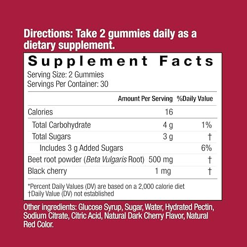 COUNTRY FARMS Bountiful Beets Gummies, Circulation Superfood, Promotes Energy and Endurance, Nitric Oxide Booster, 60 Servings, 120 Count (2 Pack) - görsel 10