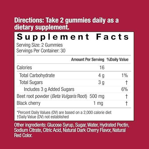COUNTRY FARMS Bountiful Beets Gummies, Circulation Superfood, Promotes Energy and Endurance, Nitric Oxide Booster, 60 Servings, 120 Count (2 Pack) - görsel 1