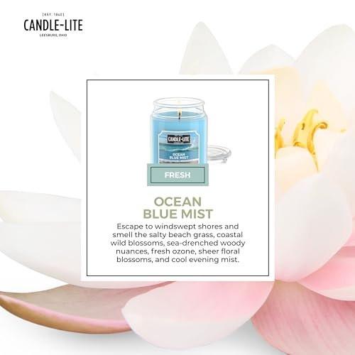 Candle-lite Scented Candles, Ocean Blue Mist, 18 oz Jar, Proudly Poured in The USA, Aromatherapy Candle, Single-Wick with 110 Hours of Burn Time, Perfect for Creating a Relaxing Ambiance - görsel 1