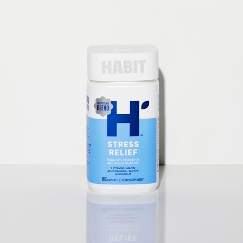 Habit Stress Relief Supplement (60 Capsules) - New Look, Supports Relaxation & Mood Balance, Vitamin B, Adaptogens, Lemon Balm, Calming, Vegan, Non-GMO (1 Pack) - görsel 12