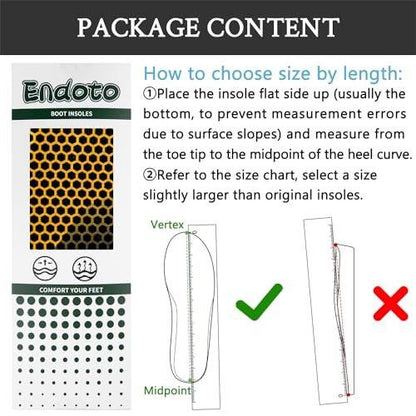 Endoto Insoles for Georgia Boot, Replacement Shoe Inserts for Men Shock Absorbing & Foot Comfort All Day (Size: US XL / M11-M12.5)
