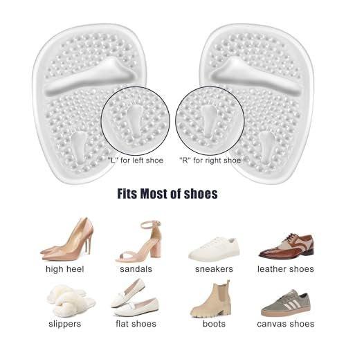 Riootlnm Metatarsal Pads, Ball of Foot Cushions, Heel Pads Inserts for Too Big Shoe, Reduce Foot Pain, No Slip Heel Grips Liners Pads for Loose Shoe, Blisters (8pairsclear) - görsel 12