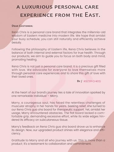 Rena Chris Gua Sha Facial Tools, Rose Quartz Guasha Tool for Acupuncture, Manual Massage Tool for Jawline Sculpting and Puffiness Reducing, Gua Sha Facial Massage Tool with Silicone Case (Rose Pink) - görsel 14