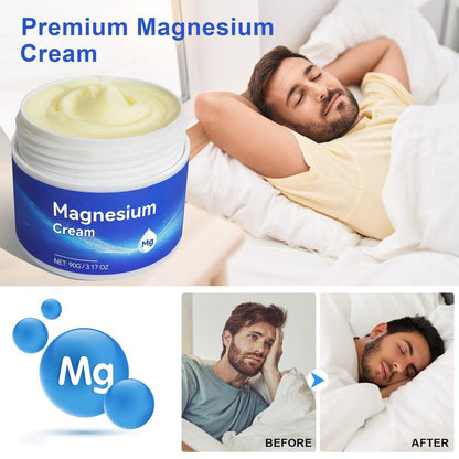 Magnesium Lotion, Pure Magnesium Cream, Non-Greasy - Topical Magnesium Chloride - Skin Friendly Ingredients - 3.17 OZ