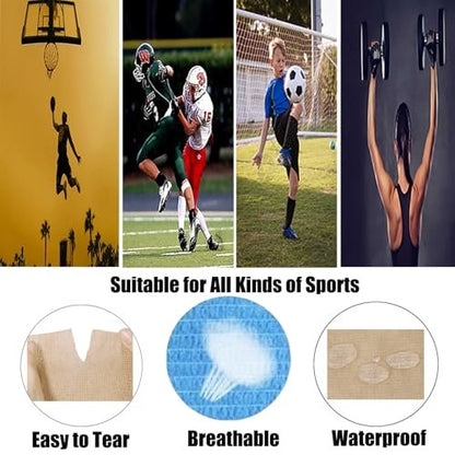 Erewa 6 Pack 2 Inches Self Adhesive Wrap Bandage Self Adherent Cohesive Bandage Tape Stretch Vet Wrap Breathable Athletic Tape for Sports, Wrist, Ankle（Mixed Colors）