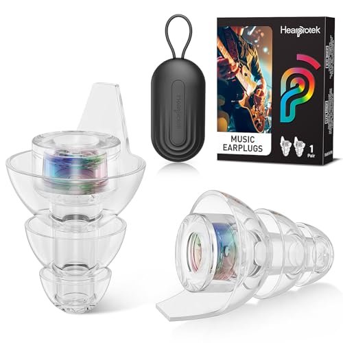 Hearprotek Hi-Fi Spirit Concert Ear Plugs, High Fidelity Silicone Music Earplugs for Concerts, Noise Reduction, Hearing Protection, Motorcycle, Musicians, Rave, Dj, Tinnitus Relief (Medium Size) - görsel 2