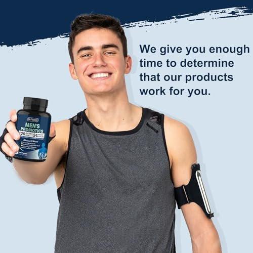 Probiotics for Men Digestive Health, 120 Billion CFUs Mens Probiotic with Digestive Enzymes & Prebiotics & Saw Palmetto & Cranberry for Gut, Prostate & Urinary Tract Health, Shelf Stable, 90 Capsules - görsel 9