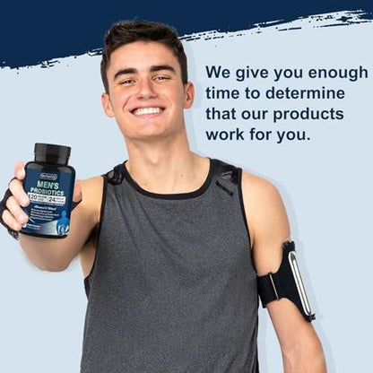 Probiotics for Men Digestive Health, 120 Billion CFUs Mens Probiotic with Digestive Enzymes & Prebiotics & Saw Palmetto & Cranberry for Gut, Prostate & Urinary Tract Health, Shelf Stable, 90 Capsules