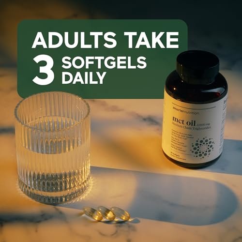 SMARTERNUTRITION MCT Oil Capsules C8 and C10 - Ketogenic Fuel for Brain & Body, Sustained Energy - from Cold-Pressed Coconut, Palm & Gluten-Free, Non-GMO - 90 Count - 30-Day Supply - görsel 1