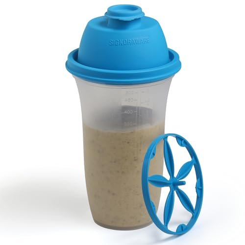 SIGNORA WARE Shaker Bottles | 17-Ounce Plastic Protein Shake Bottle for Meal Replacement Shakes & Smoothies, Beverages, Mixing Salad Dressing & Sauces, Margarita, & More - görsel 1