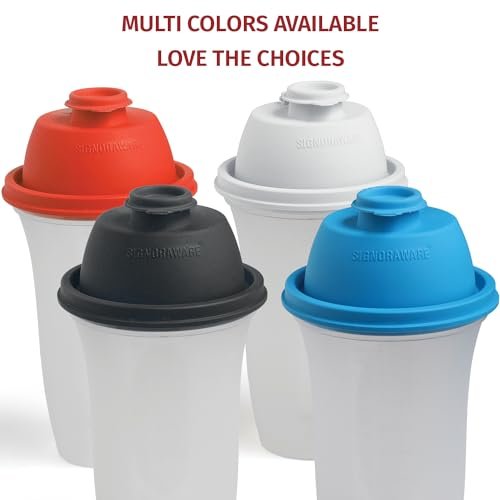 SIGNORA WARE Shaker Bottles | 17-Ounce Plastic Protein Shake Bottle for Meal Replacement Shakes & Smoothies, Beverages, Mixing Salad Dressing & Sauces, Margarita, & More - görsel 7