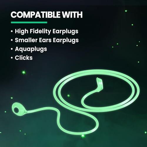 Eargasm Afterglow Connector Cord for Earplugs - Protect Ear-Plugs with Flexible Silicone Around the Neck Lanyard String for Easy Wearing and Removal - Compatible with High Fidelity, Smaller Ears - görsel 2