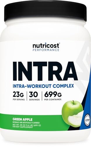Nutricost Intra Workout Powder, Green Apple, 30 Servings - Non-GMO, Gluten-Free Supplement