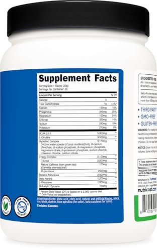 Nutricost Intra Workout Powder, Green Apple, 30 Servings - Non-GMO, Gluten-Free Supplement