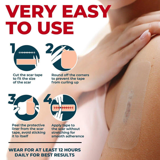 Medical Grade Silicone Scar Tape - Transparent (1.6”x150”) - Visible Difference on Surgical & Keloid Scars - Reusable Silicone Scar Sheets - Easy to Use Silicone Tape for Scars