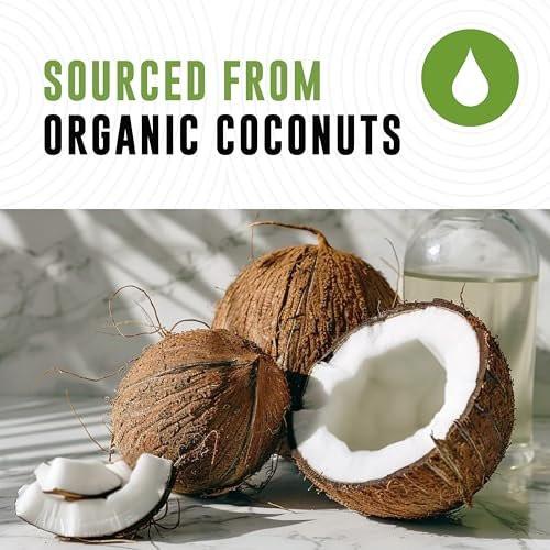 MCT Oil Organic - C10 C8 MCT Oil for Sustained Mental Energy & Focus Support - Organic For Coffee, Smoothies, & More - Palm Free Vegan Keto & Paleo Friendly 16 Fl Oz - Non-GMO - Aceite De Coco - görsel 6