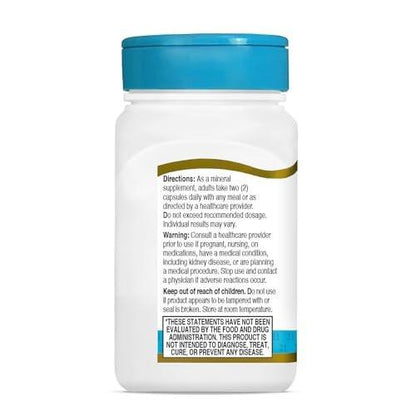 21st Century Magnesium Glycinate 200 mg Capsules per Serving, 90 Count