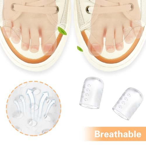 Abeillo 30Pcs Silicone Toe Protectors, Gel Anti-Friction Toe Protector Breathable Toe Caps Guards for Men Women, Soft Clear Little Toe Covers Silicone Toe Sleeves for Corns, Blisters and Pain Relief - görsel 11