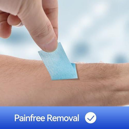 Niceful 2 Rolls Silicone Medical Tape for Wound Care - Hypoallergenic Surgical Tape for Secures Dressings and Gauze, Blue Waterproof Medical Tape for Sensitive Skin (1" x 5.5 Yard)