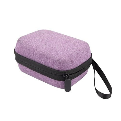 Mviioe Insulin Holder Fridge Storage Carrying Case, Peptide Case Insulin Vial Organizer Bag Fitting 10ml Vial Short Size, Removable Design with 2 Sizes Slot Foam(6 Slots) (Purple)