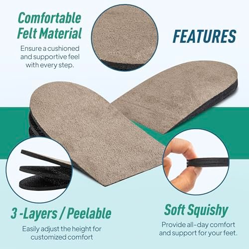 Heel Lifts for Women and Men Adjustable Shoe Lifts for Leg Length Discrepancy (Medium, 2, Count) - görsel 12