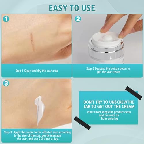 Pumkot Advanced Scar Cream, Silicone Gel for Scars, Professional Scar Removal Cream for Surgical Scars, Stretch Marks, Old and New Scars 1.7 oz (50ml) - görsel 9