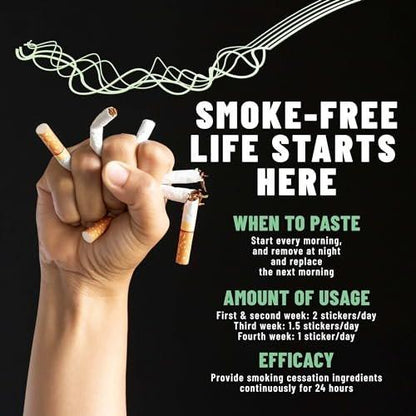 Anti-Smoke Herbal Patches 7 mg | Quit Smoking Patches to Help Reduce Cravings | Herbal Stop Smoking Aid for a Healthier Lifestyle - 30 Patches
