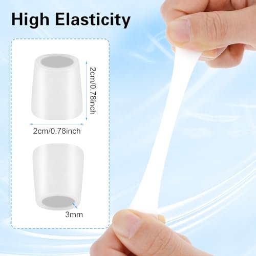 24 Pcs Silicone Toe Sleeves, Soft Gel Protector Toe Cushions Cuttable Pinky Toe Sleeves Protectors Corn Protectors Toe Tube Pads for Hammer Toe Stubbed Toe Corns Calluses Protect - görsel 4